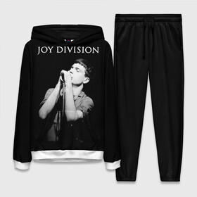 Женский костюм 3D (с толстовкой) с принтом Joy Division в Тюмени,  |  | Тематика изображения на принте: ian curtis | joy division | joy division unknown pleasures | love will tear us apart | группы | иэн кёртис | пост панк | рок