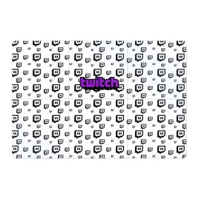 Магнитный плакат 3Х2 с принтом Twitch в Тюмени, Полимерный материал с магнитным слоем | 6 деталей размером 9*9 см | Тематика изображения на принте: game | gamer | logo | pattern | twitch | twitties | игры | логотип | паттерн | стрим | твитч | текстура