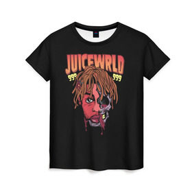 Женская футболка 3D с принтом Juice WRLD в Тюмени, 100% полиэфир ( синтетическое хлопкоподобное полотно) | прямой крой, круглый вырез горловины, длина до линии бедер | dreams | jucie | juice | lucid | rap | world | wrld | американский | ворлд | врлд | джус | реп | репер | рэп | рэпер