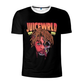 Мужская футболка 3D спортивная с принтом Juice WRLD в Тюмени, 100% полиэстер с улучшенными характеристиками | приталенный силуэт, круглая горловина, широкие плечи, сужается к линии бедра | Тематика изображения на принте: dreams | jucie | juice | lucid | rap | world | wrld | американский | ворлд | врлд | джус | реп | репер | рэп | рэпер