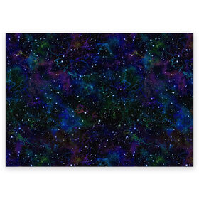 Поздравительная открытка с принтом Космос в Тюмени, 100% бумага | плотность бумаги 280 г/м2, матовая, на обратной стороне линовка и место для марки
 | Тематика изображения на принте: background | color | constellations | galaxies | infinity | night | planets | sky | space | stars | universe | бесконечность | вселенная | галактики | графика | звезды | иллюстрация | картинка | космос | мода | небо | ночь | планеты | рисунок