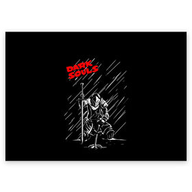 Поздравительная открытка с принтом Dark Souls в Тюмени, 100% бумага | плотность бумаги 280 г/м2, матовая, на обратной стороне линовка и место для марки
 | dark souls | games | praise the sun | игры | компьютерные игры | рыцарь | тёмные души