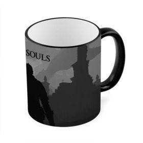 Кружка с принтом Dark Souls в Тюмени, керамика | ёмкость 330 мл | dark souls | games | praise the sun | игры | компьютерные игры | рыцарь | тёмные души