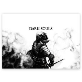 Поздравительная открытка с принтом Dark Souls в Тюмени, 100% бумага | плотность бумаги 280 г/м2, матовая, на обратной стороне линовка и место для марки
 | Тематика изображения на принте: dark souls | games | praise the sun | игры | компьютерные игры | рыцарь | тёмные души