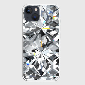 Чехол для iPhone 13 с принтом Бриллиантовое мерцание в Тюмени,  |  | diamond | facets | glitter | highlights | precious | shimmer | sto | абстракция | блеск | блики | бриллиантовое | геометрический | грани | графика | драгоценный | иллюстрация | искусство | камень | картинка | мерцание | мода