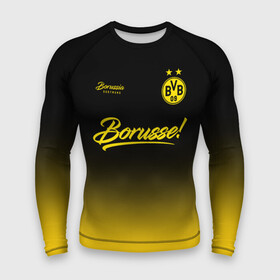 Мужской рашгард 3D с принтом Боруссия Дортмунд в Тюмени,  |  | borusse | borussia | borussia dortmund | bvb | dortmund | schwarzgelben | боруссия | боруссия дортмунд | бундеслига | германия | дортмунд | дортмундcкая боруссия | жёлто ченрые | форма | футбол | футболист | футбольная