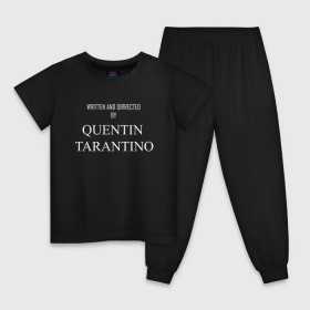Детская пижама хлопок с принтом Tarantino в Тюмени, 100% хлопок |  брюки и футболка прямого кроя, без карманов, на брюках мягкая резинка на поясе и по низу штанин
 | films | tarantino | trend | мода | надписи | тарантино | фильмы