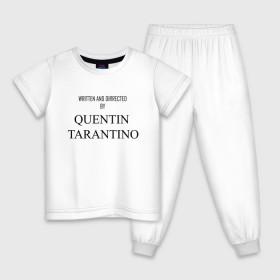Детская пижама хлопок с принтом Tarantino в Тюмени, 100% хлопок |  брюки и футболка прямого кроя, без карманов, на брюках мягкая резинка на поясе и по низу штанин
 | films | tarantino | trend | мода | надписи | тарантино | фильмы