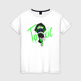 Женская футболка хлопок с принтом Toxic в Тюмени, 100% хлопок | прямой крой, круглый вырез горловины, длина до линии бедер, слегка спущенное плечо | chemical | girls