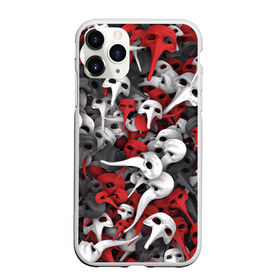 Чехол для iPhone 11 Pro Max матовый с принтом Венецианские маски в Тюмени, Силикон |  | Тематика изображения на принте: белый | венеция | длинный | карнавал | красный | маска | маскарад | нос | паттрен | театр | хипстер | черный