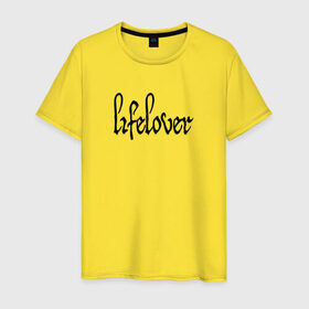 Мужская футболка хлопок с принтом Lifelover в Тюмени, 100% хлопок | прямой крой, круглый вырез горловины, длина до линии бедер, слегка спущенное плечо. | depressive black | lifelover | post punk