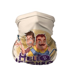 Бандана-труба 3D с принтом Hello Neighbor в Тюмени, 100% полиэстер, ткань с особыми свойствами — Activecool | плотность 150‒180 г/м2; хорошо тянется, но сохраняет форму | Тематика изображения на принте: hello | horror | neighbor | survival | дом | нейбор | паркура | привет | сосед | стратегия | хеллоу