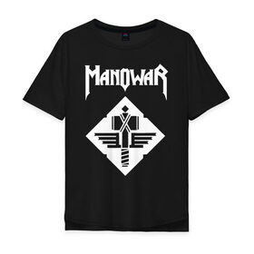 Мужская футболка хлопок Oversize с принтом Manowar в Тюмени, 100% хлопок | свободный крой, круглый ворот, “спинка” длиннее передней части | adams | demaio | eric | heavy | joey | metal | true | viking | адамс | викинг метал | димайо | метал | мифология | скандинавская | тяжёлый | хамзи | хеви метал