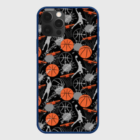 Чехол для iPhone 12 Pro с принтом Basketball в Тюмени, силикон | область печати: задняя сторона чехла, без боковых панелей | basket | basketball | баскетбол | баскетбольные | болельщик | бросок | брызги | графика | иллюстрация | капли | картинка | кляксы | кольцо | мода | мячи | надпись | прыжок | рисунок | сетка | сила | скорость