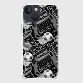 Чехол для iPhone 13 mini с принтом Football в Тюмени,  |  | football | soc | болельщик | брызги | ворота | графика | звезды | иллюстрация | капли | картинка | кляксы | мода | мячи | надпись | растр | рисунок | сетка | сила | скорость | спорт | спортсмен | стиль | текст