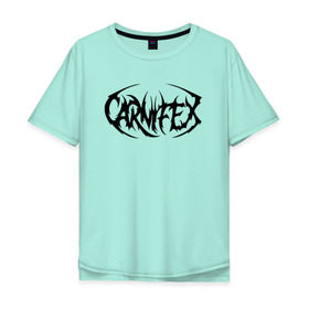 Мужская футболка хлопок Oversize с принтом Carnifex в Тюмени, 100% хлопок | свободный крой, круглый ворот, “спинка” длиннее передней части | Тематика изображения на принте: carnifex | deathcore