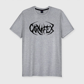 Мужская футболка хлопок Slim с принтом Carnifex в Тюмени, 92% хлопок, 8% лайкра | приталенный силуэт, круглый вырез ворота, длина до линии бедра, короткий рукав | Тематика изображения на принте: carnifex | deathcore