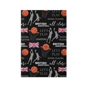 Обложка для паспорта матовая кожа с принтом British basketball в Тюмени, натуральная матовая кожа | размер 19,3 х 13,7 см; прозрачные пластиковые крепления | англия | баскетбол | баскетбольные | болельщик | британия | британский | бросок | графика | держава | игра | иллюстрация | картинка | кольцо | мода | мячи | надпи | прыжок | рисунок | сетка | сила