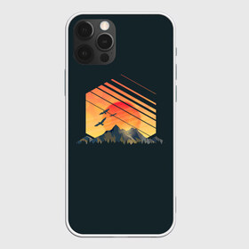 Чехол для iPhone 12 Pro Max с принтом Заход Солнца в Тюмени, Силикон |  | camping | mountains | sunset | восход | горы | заход | приключение | птицы | путешествие | солнце | туризм