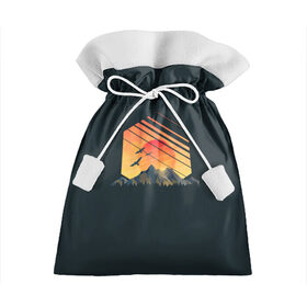 Подарочный 3D мешок с принтом Заход Солнца в Тюмени, 100% полиэстер | Размер: 29*39 см | Тематика изображения на принте: camping | mountains | sunset | восход | горы | заход | приключение | птицы | путешествие | солнце | туризм