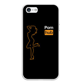 Чехол для iPhone 5/5S матовый с принтом Pornhub (neon girl) в Тюмени, Силикон | Область печати: задняя сторона чехла, без боковых панелей | brazzers | видео | девушка | любовь | неон | свечение | силуэт | фигура | хаб | чувства