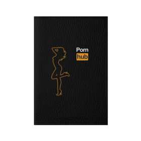 Обложка для паспорта матовая кожа с принтом Pornhub (neon girl) в Тюмени, натуральная матовая кожа | размер 19,3 х 13,7 см; прозрачные пластиковые крепления | brazzers | видео | девушка | любовь | неон | свечение | силуэт | фигура | хаб | чувства