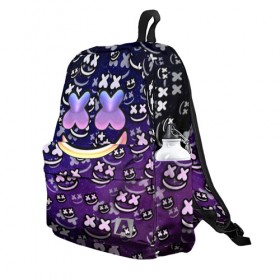 Рюкзак 3D Marshmello: в Тюмени, 100% полиэстер | лямки с регулируемой длиной, сверху петелька, чтобы рюкзак можно было повесить на вешалку. Основное отделение закрывается на молнию, как и внешний карман. Внутри два дополнительных кармана, один из которых закрывается на молнию. По бокам два дополнительных кармашка | 