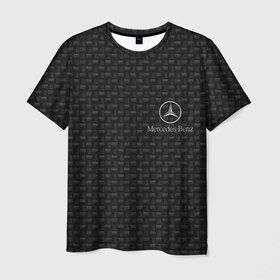 Мужская футболка 3D с принтом Mercedes в Тюмени, 100% полиэфир | прямой крой, круглый вырез горловины, длина до линии бедер | amg | mercedes | авто | автомобиль | иномарка | логотип | машина | мерседес | текстура