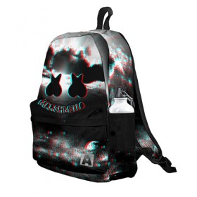 Рюкзак 3D Marshmello: в Тюмени, 100% полиэстер | лямки с регулируемой длиной, сверху петелька, чтобы рюкзак можно было повесить на вешалку. Основное отделение закрывается на молнию, как и внешний карман. Внутри два дополнительных кармана, один из которых закрывается на молнию. По бокам два дополнительных кармашка | christopher comstock | dj | marshmello | music | диджей | клубная музыка | клубняк | крис комсток | логотип | маршмеллоу | музыка