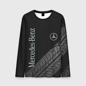Мужской лонгслив 3D с принтом Mercedes в Тюмени, 100% полиэстер | длинные рукава, круглый вырез горловины, полуприлегающий силуэт | amg | mercedes | авто | автомобиль | иномарка | логотип | машина | мерседес | текстура