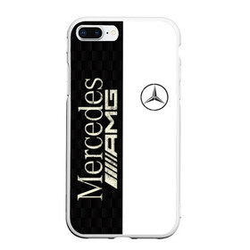 Чехол для iPhone 7Plus/8 Plus матовый с принтом Mercedes в Тюмени, Силикон | Область печати: задняя сторона чехла, без боковых панелей | amg | mercedes | авто | автомобиль | иномарка | логотип | машина | мерседес | текстура