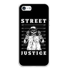 Чехол для iPhone 5/5S матовый с принтом Street justice в Тюмени, Силикон | Область печати: задняя сторона чехла, без боковых панелей | justice | s | skeleton | skull | street | банда | бандана | бандит | бейсболка | графика | иллюстрация | картинка | мода | надпись | оружие | пистолеты | платок | револьверы | рисунок | символ | скелет | справедливость