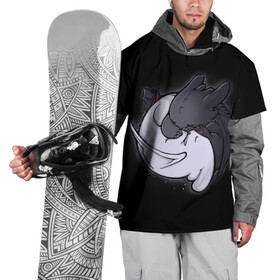 Накидка на куртку 3D с принтом Night Fury в Тюмени, 100% полиэстер |  | how to train your dragon | night fury | беззубик | дракон | инь янь | как приручить дракона | ночная фурия