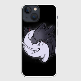 Чехол для iPhone 13 mini с принтом Night Fury в Тюмени,  |  | how to train your dragon | night fury | беззубик | дракон | инь янь | как приручить дракона | ночная фурия