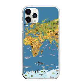 Чехол для iPhone 11 Pro Max матовый с принтом Карта мира в Тюмени, Силикон |  | азия | акулы | америка | антарктида | бизон | волк | европа | животные | зебра | кабан | карта | киты | лама | лев | лось | материки | медведь | мира | моржи | моря | океаны | пингвины | птицы | реки | рыбы