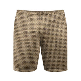 Мужские шорты спортивные с принтом Джут  в Тюмени,  |  | веревка | волокно | грубая | канат | мешковина | мешок | натуральное | плетение | роба | текстильное | ткань