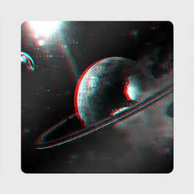 Магнит виниловый Квадрат с принтом Cosmos Glitch в Тюмени, полимерный материал с магнитным слоем | размер 9*9 см, закругленные углы | Тематика изображения на принте: вселенная | глитч | звезды | земля | космос | плеяды | пространство