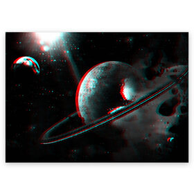 Поздравительная открытка с принтом Cosmos Glitch в Тюмени, 100% бумага | плотность бумаги 280 г/м2, матовая, на обратной стороне линовка и место для марки
 | Тематика изображения на принте: вселенная | глитч | звезды | земля | космос | плеяды | пространство