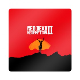 Магнит виниловый Квадрат с принтом RDR2 в Тюмени, полимерный материал с магнитным слоем | размер 9*9 см, закругленные углы | games | gta5 | online | rdr | rdr2 | red dead redemption 2 | rockstar | wild west | дикий запад | ковбой | рдр2 | ред дед редемшн | редемшен | рокстар