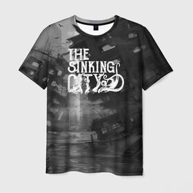 Мужская футболка 3D с принтом The Sinking City в Тюмени, 100% полиэфир | прямой крой, круглый вырез горловины, длина до линии бедер | 2019 | frogwares | game | logo | sinking | the sinking city | wallpeper | игра | ктулху | лавкрафт | тонущий город