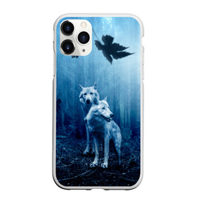 Чехол для iPhone 11 Pro матовый с принтом Волки в Тюмени, Силикон |  | hunter | wolf | вой | волк | волчица | дикие | дикий | дремучий | животные | зверь | лес | луна | мгла | новинка | ночь | одинокий волк | одиночка | оскал | охотник | пара волков | седые | серый волк | синяя | стая