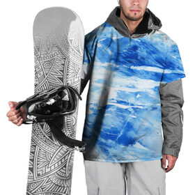 Накидка на куртку 3D с принтом Вода акварель в Тюмени, 100% полиэстер |  | 23 | 8 | абстракция | акварель | белый | вип | дизайн | коньки | красота | лед | мода | море | новинка | новый год | подарок | синий | снег | стритвир | топ | тренд | холод | художник