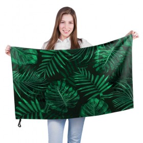 Флаг 3D с принтом Джунгли в Тюмени, 100% полиэстер | плотность ткани — 95 г/м2, размер — 67 х 109 см. Принт наносится с одной стороны | 23 | 8 | вип | джунгли | дизайн | зеленый | листья | мода | новинка | новый год | подарок | путешествия | стритвир | топ | тренд | тропики
