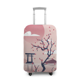 Чехол для чемодана 3D с принтом Японский мотив в Тюмени, 86% полиэфир, 14% спандекс | двустороннее нанесение принта, прорези для ручек и колес | 23 | 8 | азия | вип | вишня | горы | дерево | дизайн | мода | небо | новинка | новый год | подарок | сакура | солнце | стритвир | топ | тренд | цветок | япония