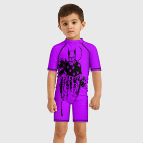 Детский купальный костюм 3D с принтом The Prodigy в Тюмени, Полиэстер 85%, Спандекс 15% | застежка на молнии на спине | 90 е | the prodigy | кит флинт | музыка | панк | рок | техно | электро