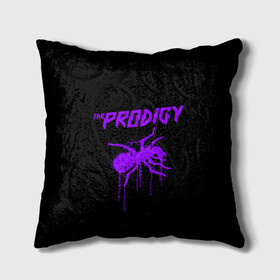 Подушка 3D с принтом The Prodigy в Тюмени, наволочка – 100% полиэстер, наполнитель – холлофайбер (легкий наполнитель, не вызывает аллергию). | состоит из подушки и наволочки. Наволочка на молнии, легко снимается для стирки | Тематика изображения на принте: 90 е | the prodigy | кит флинт | музыка | муравей | панк | рок | техно | электро