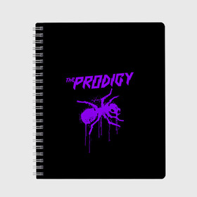 Тетрадь с принтом The Prodigy в Тюмени, 100% бумага | 48 листов, плотность листов — 60 г/м2, плотность картонной обложки — 250 г/м2. Листы скреплены сбоку удобной пружинной спиралью. Уголки страниц и обложки скругленные. Цвет линий — светло-серый
 | 90 е | the prodigy | кит флинт | музыка | муравей | панк | рок | техно | электро