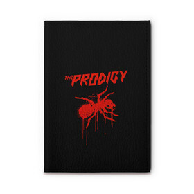 Обложка для автодокументов с принтом The Prodigy в Тюмени, натуральная кожа |  размер 19,9*13 см; внутри 4 больших “конверта” для документов и один маленький отдел — туда идеально встанут права | Тематика изображения на принте: 90 е | the prodigy | кит флинт | музыка | муравей | панк | рок | техно | электро