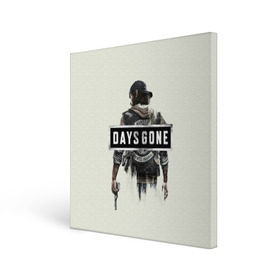 Холст квадратный с принтом Days Gone Poster в Тюмени, 100% ПВХ |  | Тематика изображения на принте: 2019 | days gone | game | poster | ps4 | zombie | жизнь после | зомби | игра