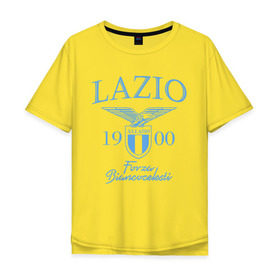 Мужская футболка хлопок Oversize с принтом Лацио в Тюмени, 100% хлопок | свободный крой, круглый ворот, “спинка” длиннее передней части | Тематика изображения на принте: aquile | biancocelesti | societa sportiva lazio | ss lazio | бело голубые | италия | лацио | орлы | рим | серия а | форма | футбол | футболист | футбольная | футбольный клуб